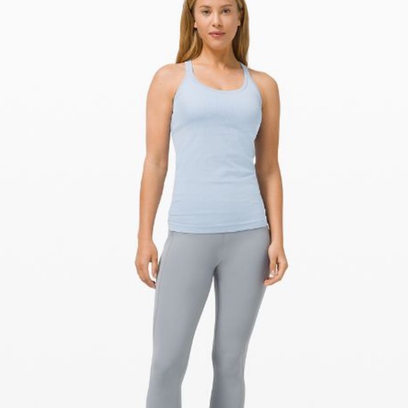 ❤️ Lululemon Ebb to Street Tank in Blue Linen Size 6 NWT - Picture 5 of 13